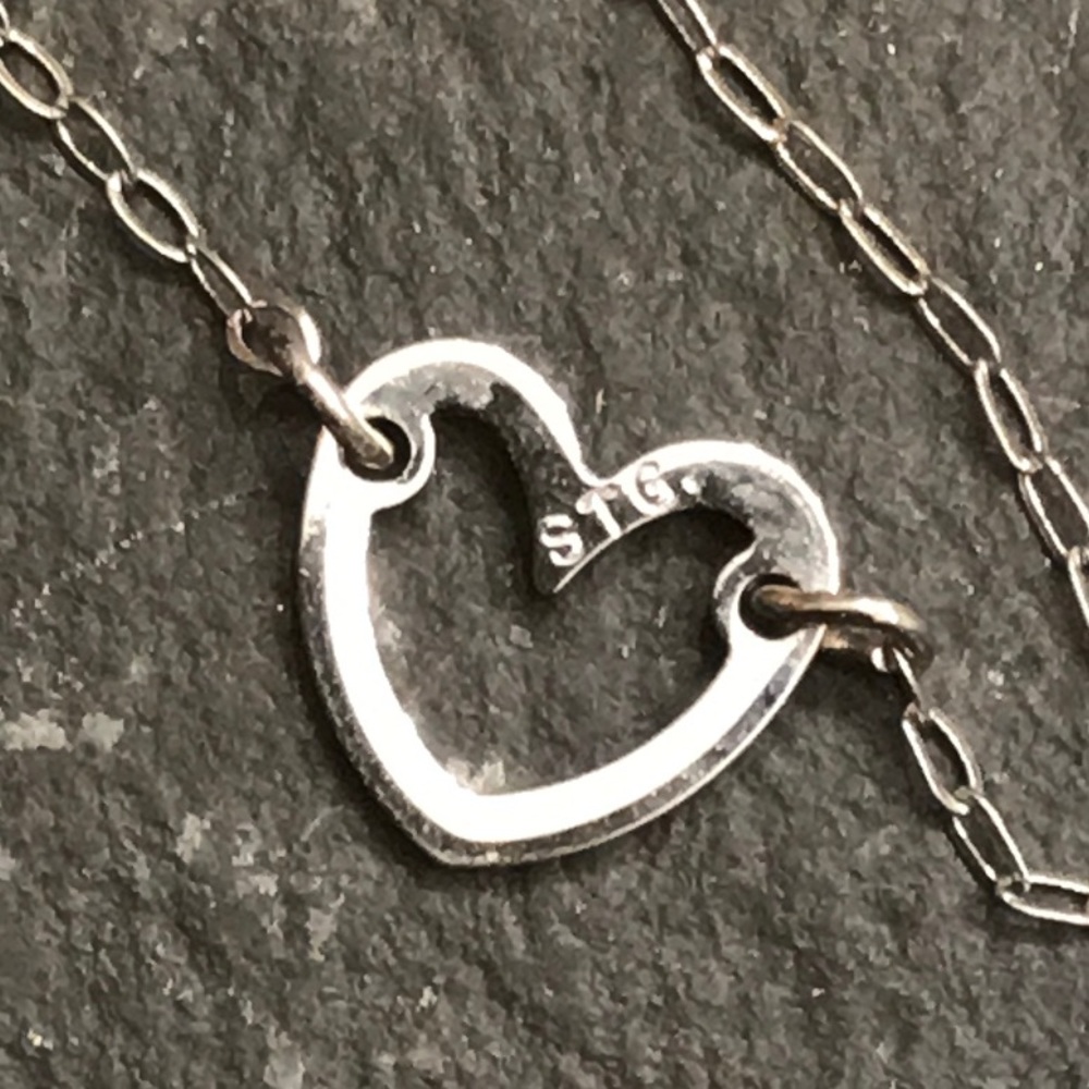 Sterling silver necklace and heart